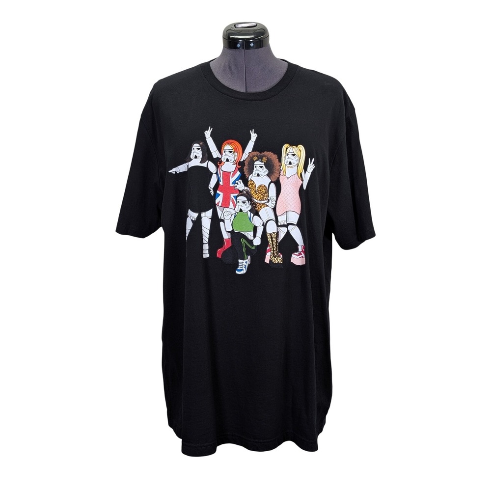 Stormtrooper Spice Girls Mashup Parody Graphic T Shirt Black 2XL‎